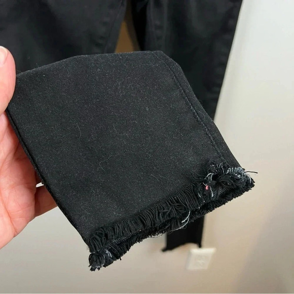 Blanqi Denim Maternity Skinny Jeans 0 Belly Support Distressed Black Full Panel - Picture 10 of 12